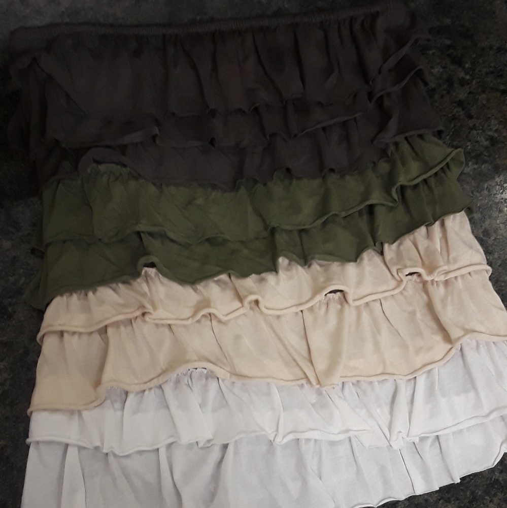 Boutique ruffle tube top